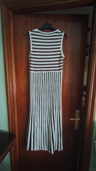 Vestido Zara rayas marrón