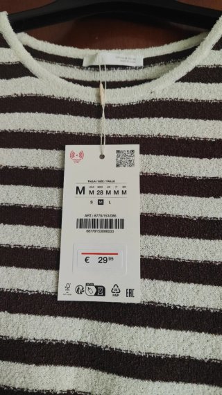 Vestido Zara rayas marrón