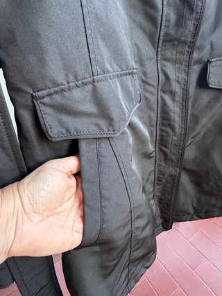 Geox Giubbotto Lungo Nero Tessuto Termico