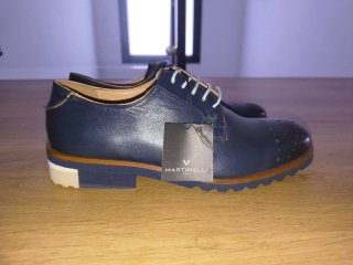 Zapatos de vestir Martinelli azul y marrón