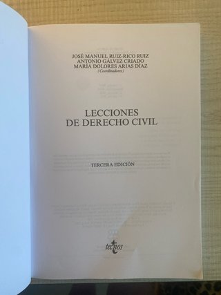 libro lecciones de derecho civil tercera edicion