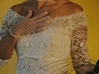 Abito Sposa Chiffon & Pizzo Macramè Tg 46/48
