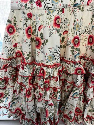 Traje Flamenca Niña Volantes Flores