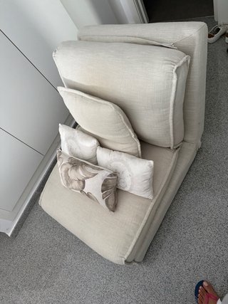 Sofá modular beige tela