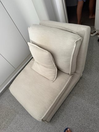 Sofá modular beige tela