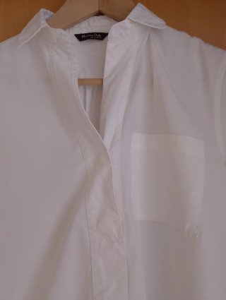 Camisa Massimo Dutti Algodón Blanca Mujer