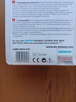 Kit Coche Portátil Siemens Accesorios Originales