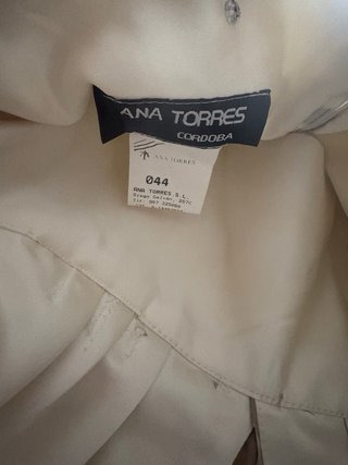 Vestido Ana Torres Beige y Marrón