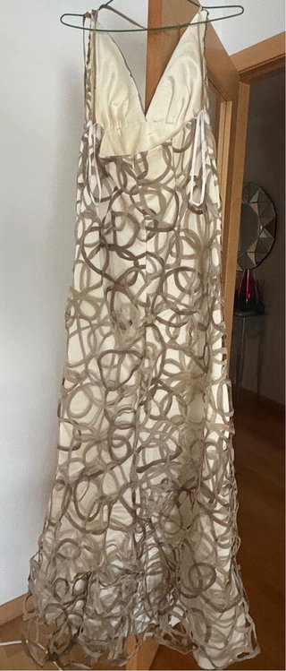 Vestido Ana Torres Beige y Marrón