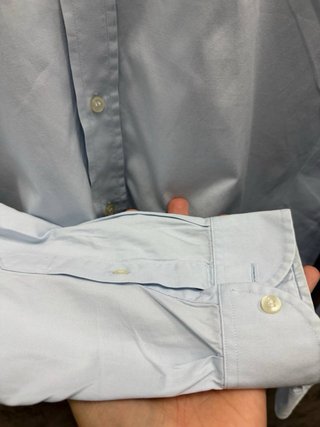 Camisa Lacoste Azul Manga Larga