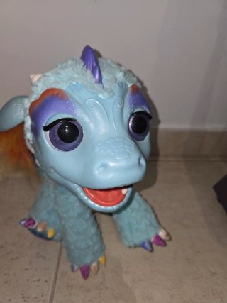 Dragón de peluche azul