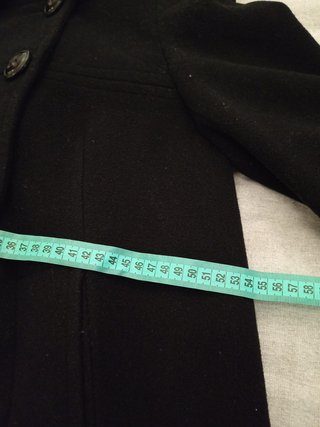 Abrigo Zara Negro Talla L Doble Botonadura