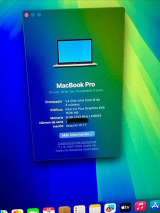 MacBook Pro 13 con ticket de compra