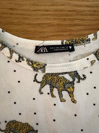 Camiseta algodon estampada Zara