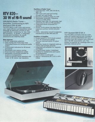 Amplificador Grundig RTV 820 HiFi 4D años 70