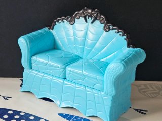 Sofá Monster High original Mattel color azul turqu