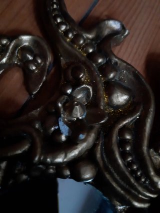 Espejo antiguo decorativo dorado