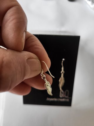 Pendientes Pluma Estilo Indio Plata de Ley 925