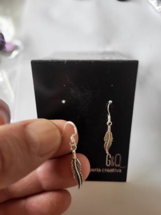 Pendientes Pluma Estilo Indio Plata de Ley 925
