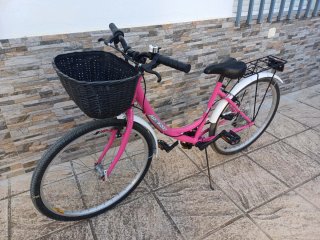 Bicicleta Up Ride Rosa con Cesta