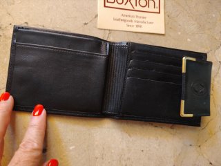 Billetera vintage Buxton Negra