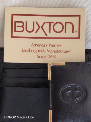 Billetera vintage Buxton Negra