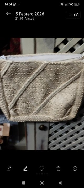 Bolso de rafia ,beige.