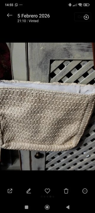 Bolso de rafia ,beige.