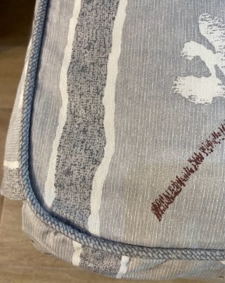 2 Cubiertas Cama 90cm Tela Gris/Blanco