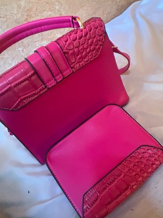 Bolso Zara Rosa Cocodrilo