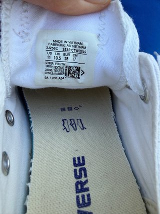 Converse All Star Blancas Talla 28