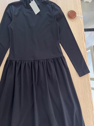 COS Black Midi Dress – High Neck NWT 79€