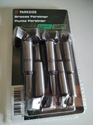 5 Brocas Forstner Parkside 5 uds Madera