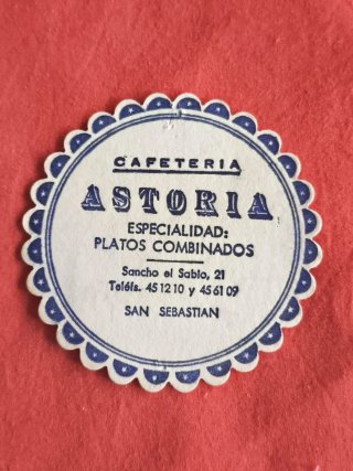 SAN SEBASTIÁN 3 POSAVASOS PUB, CAFETERÍA. AÑOS 80.