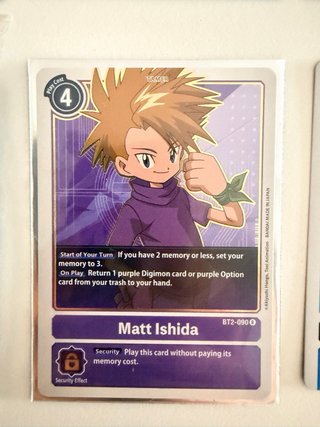 Lote 6 Cartas Digimon TCG Matt Gabumon Alt Art