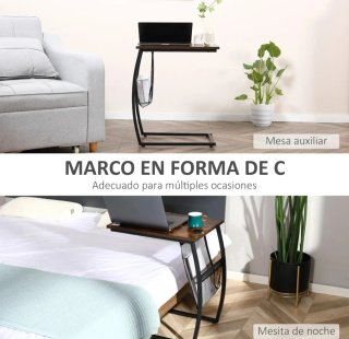 Mesa auxiliar para sofá y cama