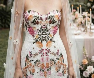 Vestido de Novia Bordado Multicolor