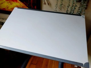 Mesa de dibujo inclinable gris y blanca oferta hoy