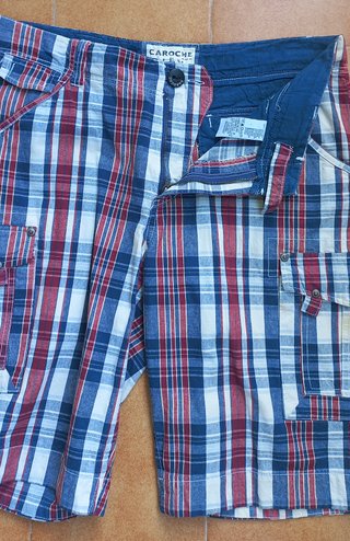 Bermudas cuadros hombre
