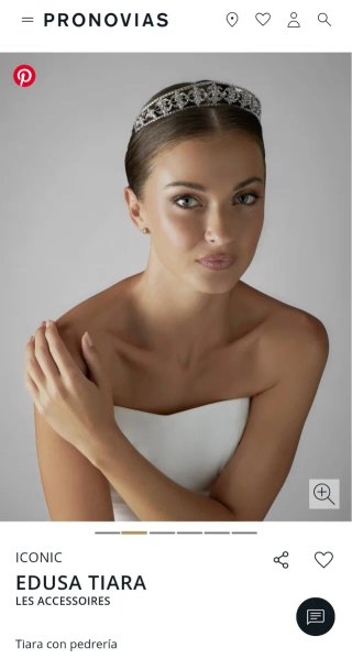 Tiara Novia de Pronovias. Modelo Edusa