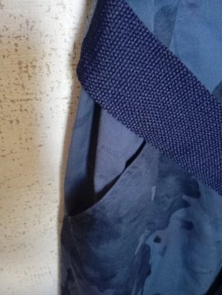 Vestido Adolfo Dominguez Azul Flores. Talla 38.