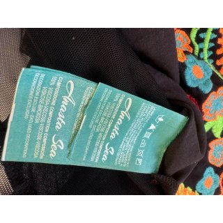 Blusa tul bordada étnica multicolor
