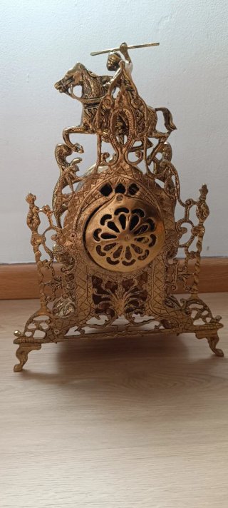Reloj Bronce Candelabros Caballo