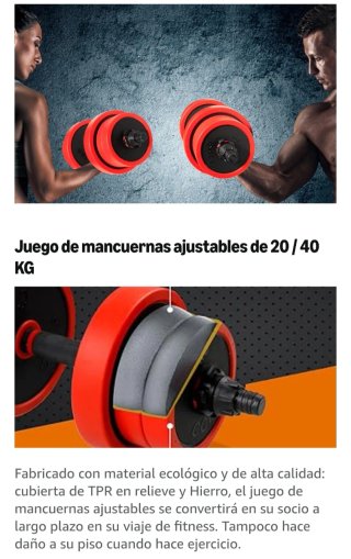 Juego Mancuernas Ajustables 40 kg