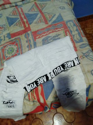 Pantalón vaquero blanco Ripped Talla S