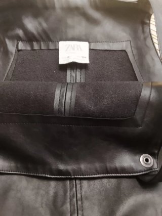 Vestido Peto Niña Negro Efecto Piel