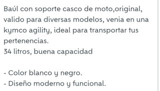 Baúl para Moto Kymco Agility