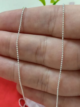 Cadena Plata Ley 925 Esferitas 40cm