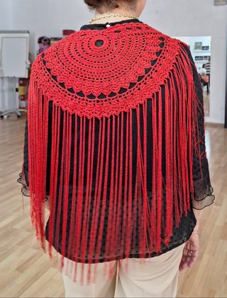 Mantón Flamenca Cuquillo Rojo Nuevo