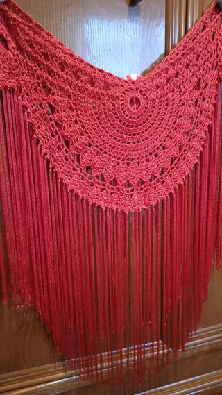 Mantón Flamenca Cuquillo Rojo Nuevo